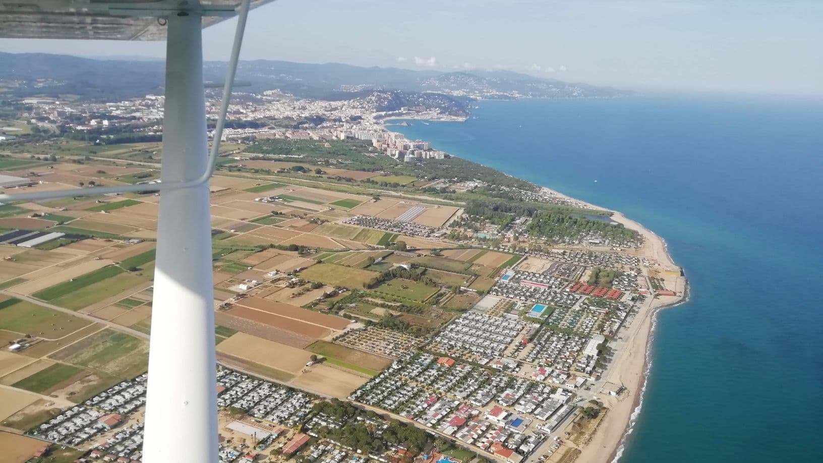 La costa del Maresme desde la avioneta
