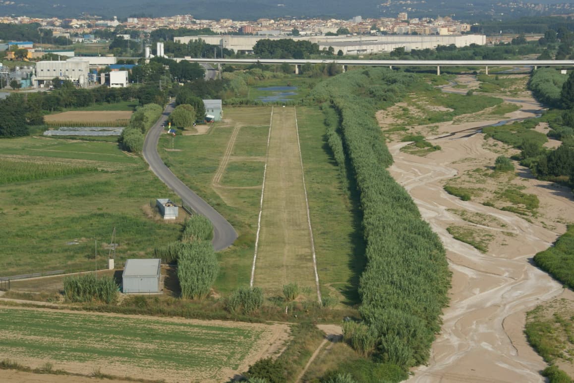 Vista aérea de la pista